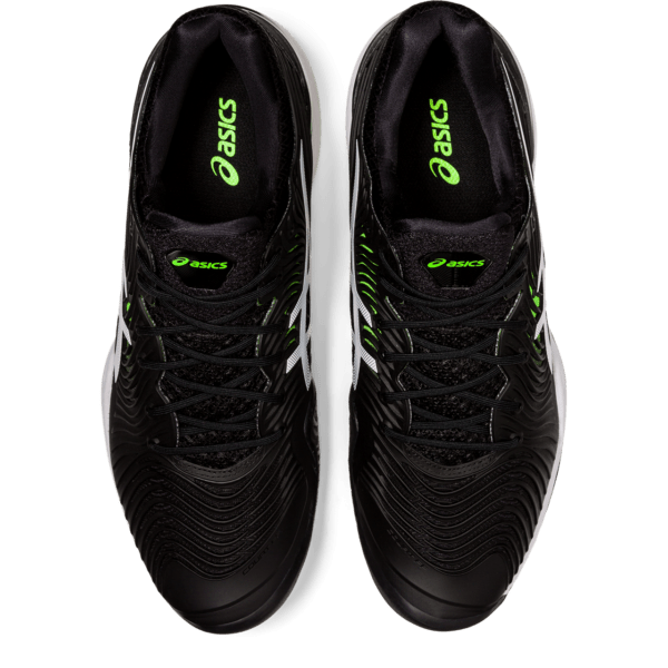Mugav meeste tennisejalats Asics Court FF 2 M 2021 (Black/Green Gecko)