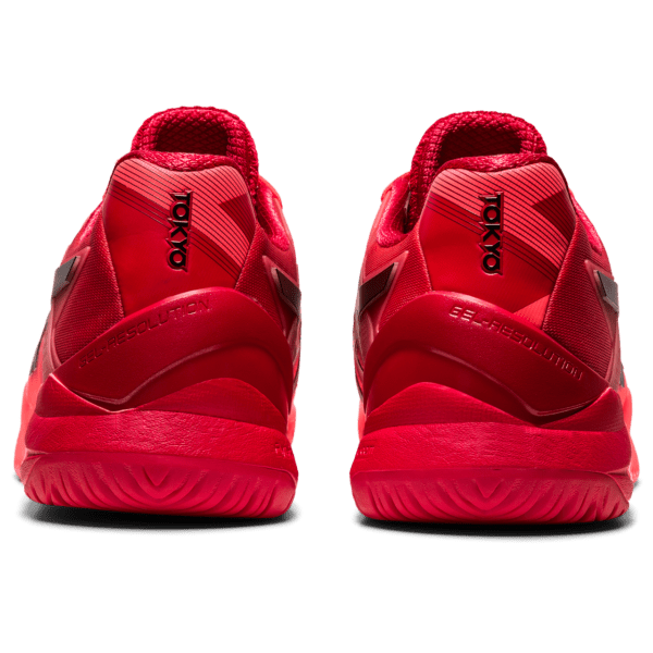 Meeste tennisejalats Asics Gel Resolution 8 Tokyo M 2021 (Sunrise Red/Eclipse Black)