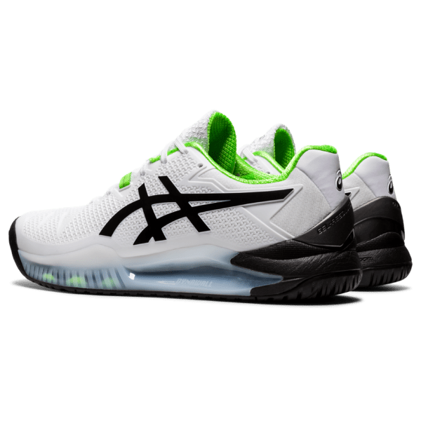 Meeste tennisejalats Asics Gel-Resolution 8 M 2021 (White/Green Gecko)