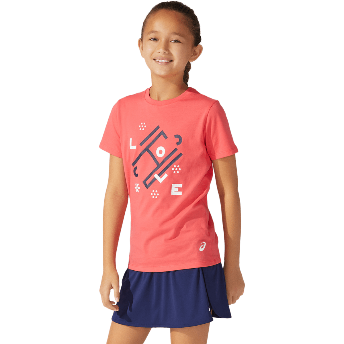 Laste treeningsärk Asics Tennis Tee G 2021 (Pink Grapefruit)