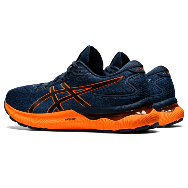 Kerge ja kvaliteetne meeste jooksujalats Asics Gel-Nimbus 24 M 2022 (French Blue/Shocking Orange)