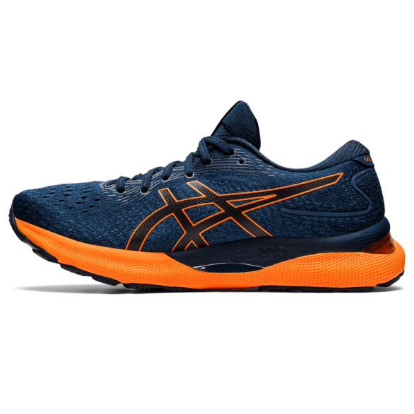 Kerge ja kvaliteetne meeste jooksujalats Asics Gel-Nimbus 24 M 2022 (French Blue/Shocking Orange)
