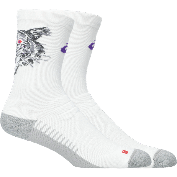 Asics Performance Run Sock Crew (Brilliant White/Flash Red/Edo)
